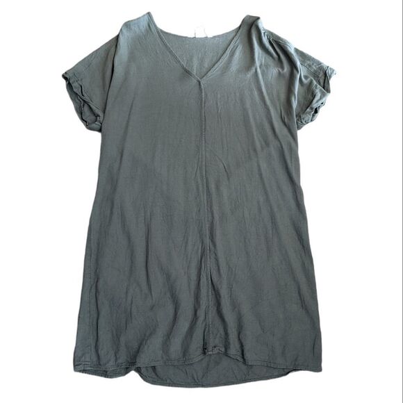 🛍️H & M GREEN FLOWY LIGHT WEIGHT DRESS FOR SUMMER! - Picture 3 of 3